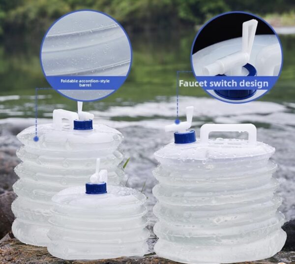 Contenedor de agua plegable 15L