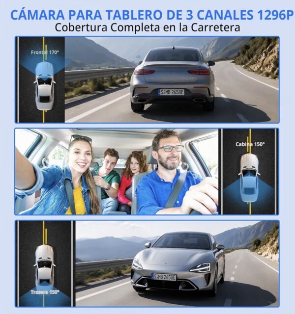 Dashcam frontal y reversa